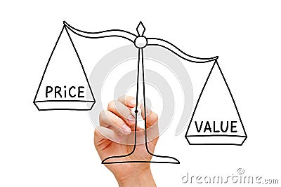 Value Price Scale Concept Stock Photo