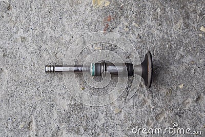 The valve of the engine. Engine part, intake exhaust valve Stock Photo