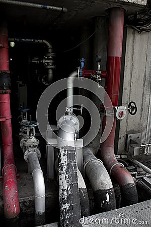 Valve fire pump Stock Photo