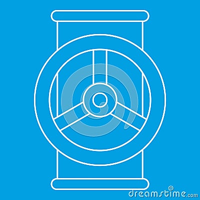 Valve icon, outline style Vector Illustration