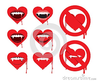 Vampire heart Vector Illustration