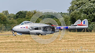 Vampire historic Fighter aircraft Editorial Stock Photo