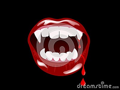 Vampire mouth Vector Illustration