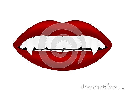 Vampire mouth Vector Illustration