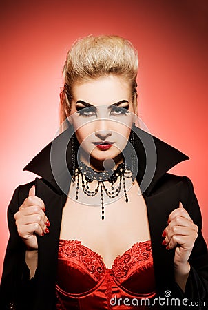 Vampire woman Stock Photo