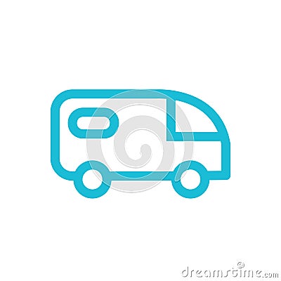 Van, Camper van icon Vector Illustration