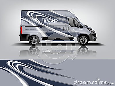 Van car Wrap design for company Vector Illustration