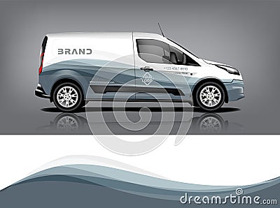 Van car Wrap design for company Vector Illustration