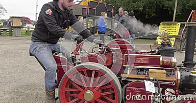 Van de het Kasteelmeidag van Shanes van stoommotoren van de de Stoomverzameling het Landgoed Antrim Noord-Ierland op 6 Mei 2019 stock video Van de het Kasteelmeidag van Shanes van stoommotoren van de de Stoomverzameling het Landgoed Antrim Noord-Ierland op 6 Mei 2019 stock video