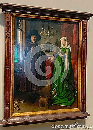 Van Eyck`s The Arnolfini Portrait Editorial Stock Photo