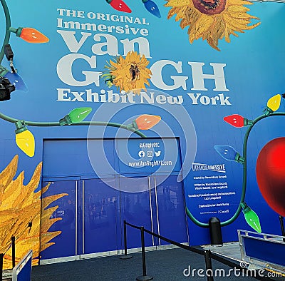 Immersive Van Gogh Exhibit In New York Editorial Stock Photo