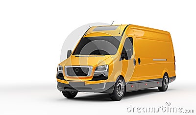 Van transportation truck on white background Cartoon Illustration