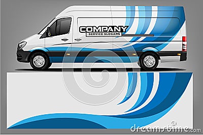 Van wrap design. Wrap, sticker and decal design Vector Illustration