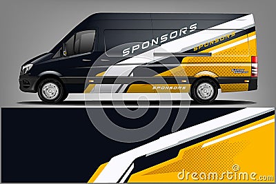 Van Wrap Livery design. eps 10.vector Vector Illustration