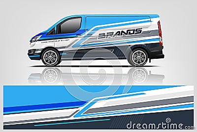 Van Wrap Livery design. eps 10.vector Stock Photo