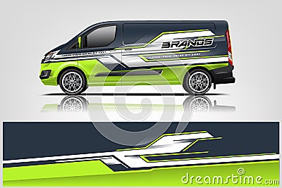 Van Wrap Livery design. eps 10.vector Vector Illustration