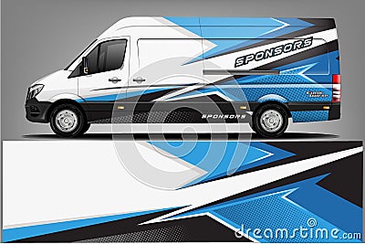 Van Wrap Livery design. eps 10.vector Vector Illustration