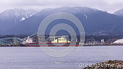 Container ship Rosalia Monrovia at a cargo ship dock Editorial Stock Photo