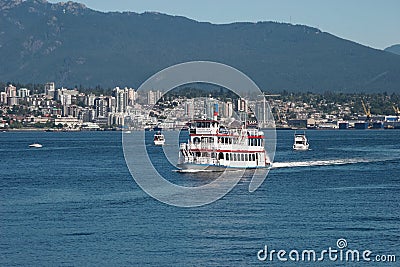 Constitution Paddle Steamer Cruising along the Outer Harbour in Vancouver on Editorial Stock Photo