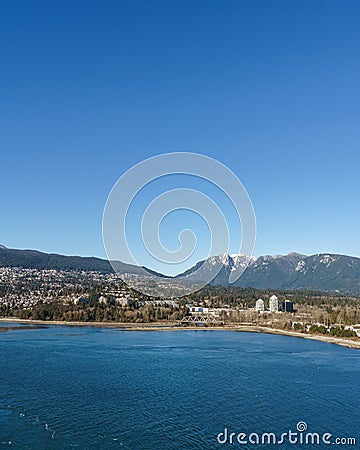 VANCOUVER, CANADA - February 25, 2019: Vancouver skyline panorama of West Vancouver Editorial Stock Photo