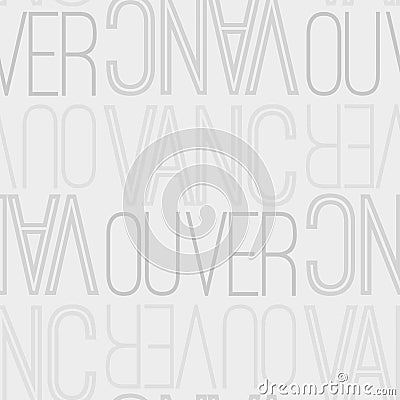 Vancouver, canada seamless pattern Vector Illustration