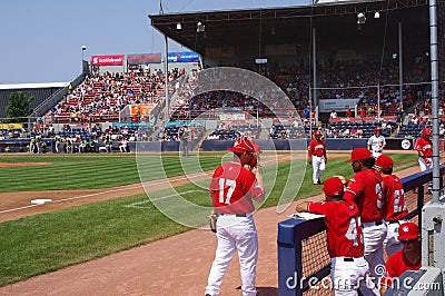 Vancouver Canadians baseball players Editorial Stock Photo