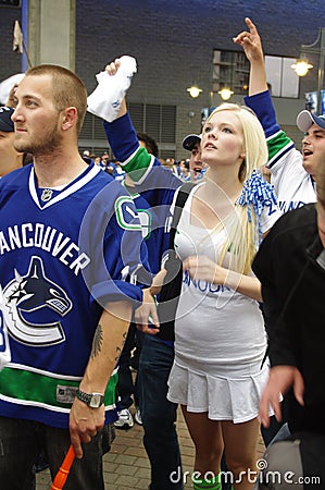 Vancouver Canucks fan Editorial Stock Photo