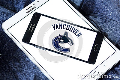 Vancouver Canucks ice hockey team logo Editorial Stock Photo