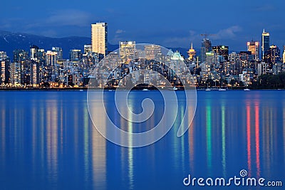 Vancouver city twilight Stock Photo