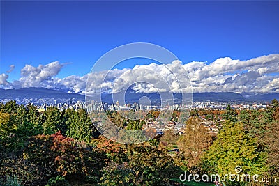 Vancouver city view in autumn Stock Photo