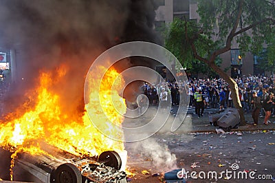 Vancouver Stanley Cup riot Editorial Stock Photo