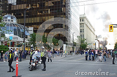 Vancouver Stanley Cup riot Editorial Stock Photo