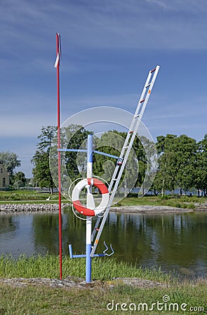 Vanersborg Life Buoy Stock Photo