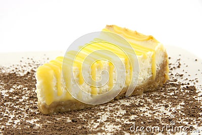 Vanilla cheesecake with egg-cream liqueur Stock Photo