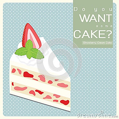 Vanilla Cream Cake Stock Photo