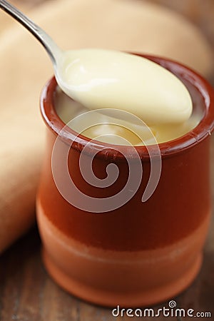 Vanilla custard Stock Photo