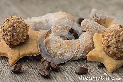 Vanilla-flavored crescent cookies Stock Photo