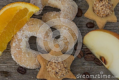 Vanilla-flavored crescent cookies Stock Photo