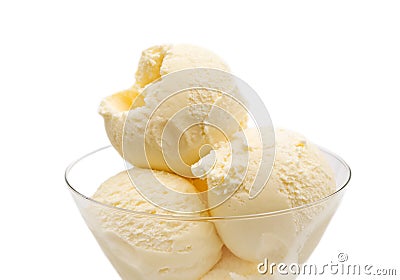 Vanilla ice cream Stock Photo