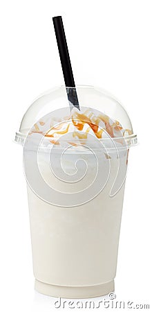 Vanilla milkshake Stock Photo