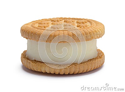 Vanilla Sandwhich Cookie Stock Photo