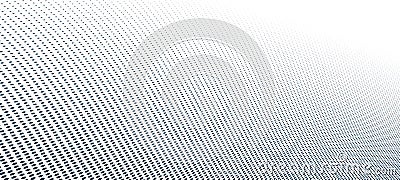 Vanishing dots vector abstract background in black and white minimal style and place for text, technology theme halftone points Vector Illustration