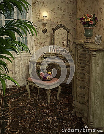 The Vanity, 3d CG Stock Photo