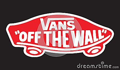 Vans of The Wall shoes logo Editorial Stock Photo