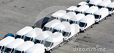 Vans to transport Stock Photo