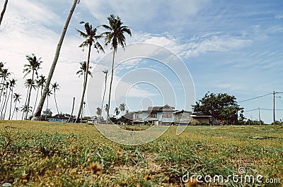Vantage look color, beautiful scenery traditional village located in Terengganu, Malaysia. Stock Photo