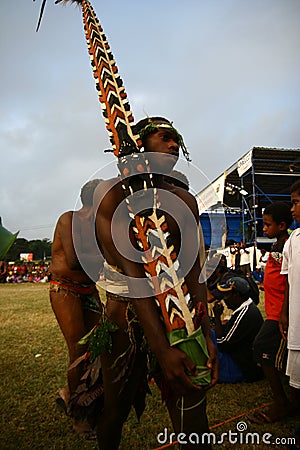 Vanuatu tribal village man Editorial Stock Photo