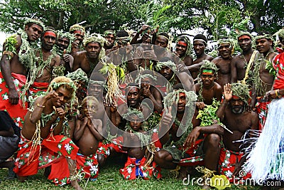 Vanuatu tribal village men Editorial Stock Photo