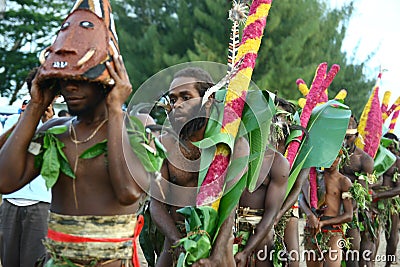 Vanuatu tribal village men Editorial Stock Photo