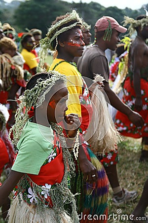 Vanuatu tribal villagers Editorial Stock Photo
